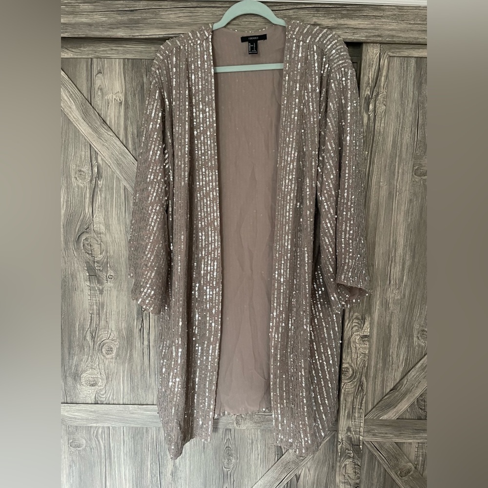 Sequin mid length jacket